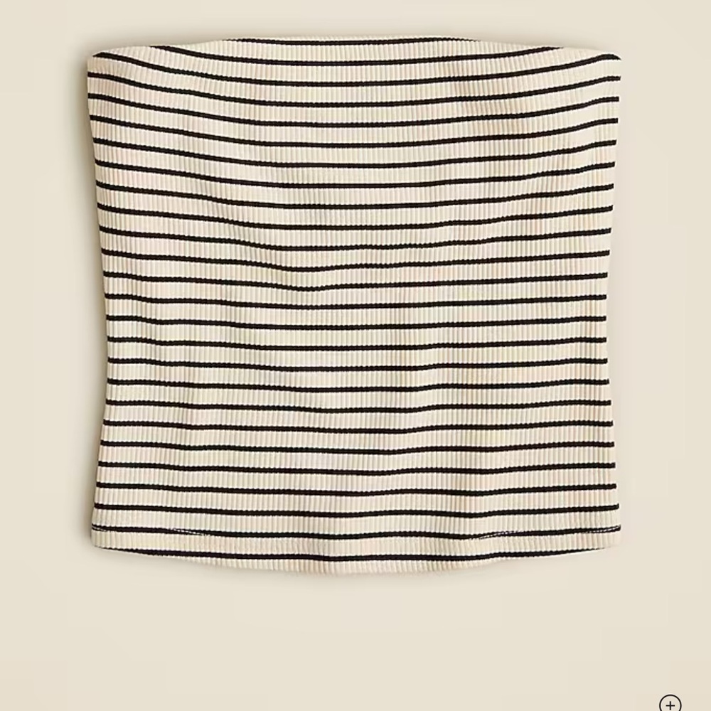 J. Crew Black and White Striped Tube Top